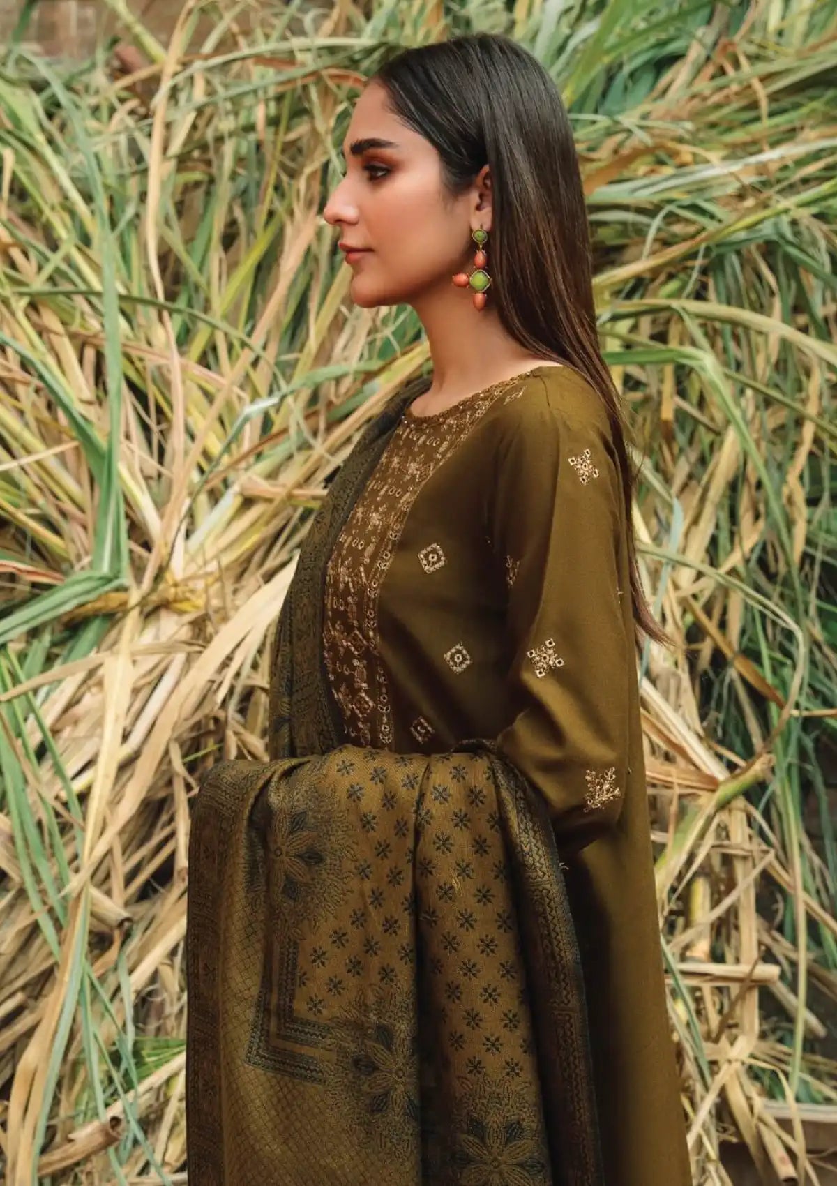 Humdum Carvaan Emb Winter'23 D-07 - Mohsin Saeed Fabrics