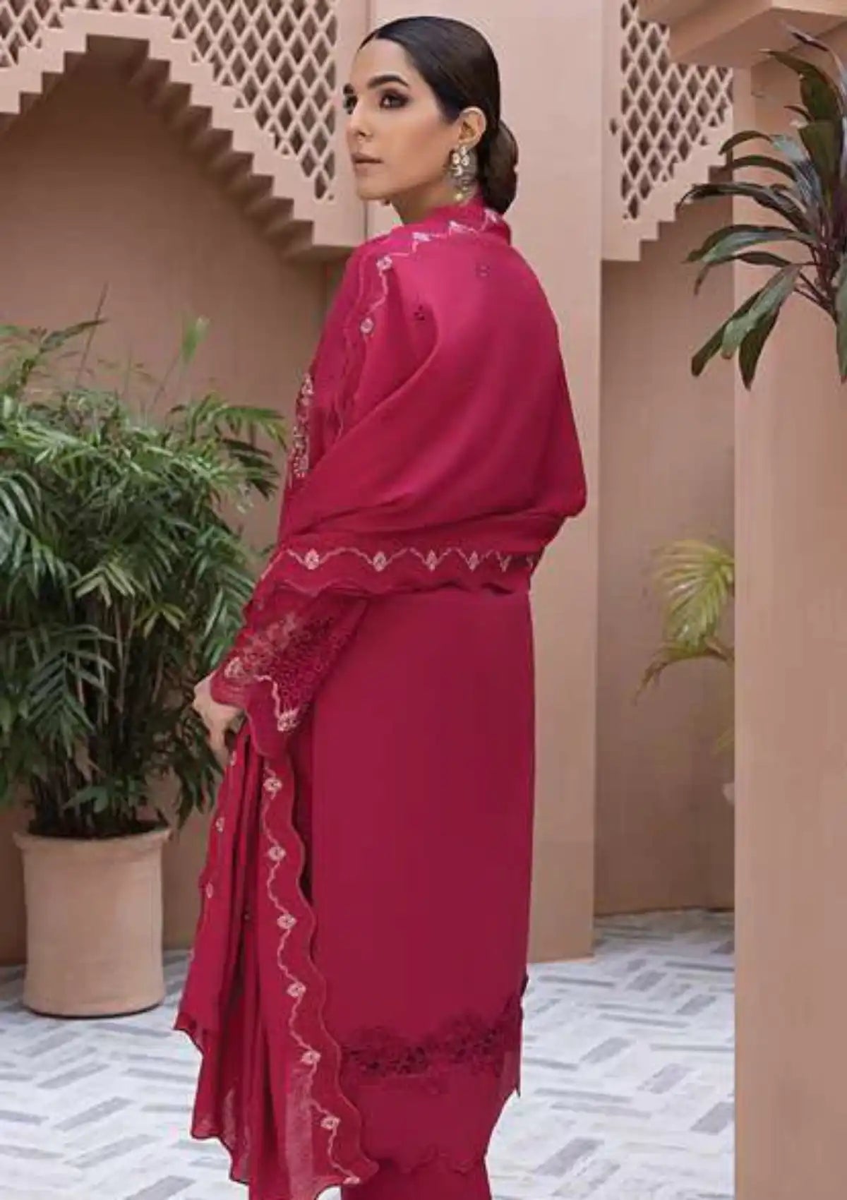 Rang Rasiya Carnation Emb Karandi'23 D-10 (AERGUL) - Mohsin Saeed Fabrics