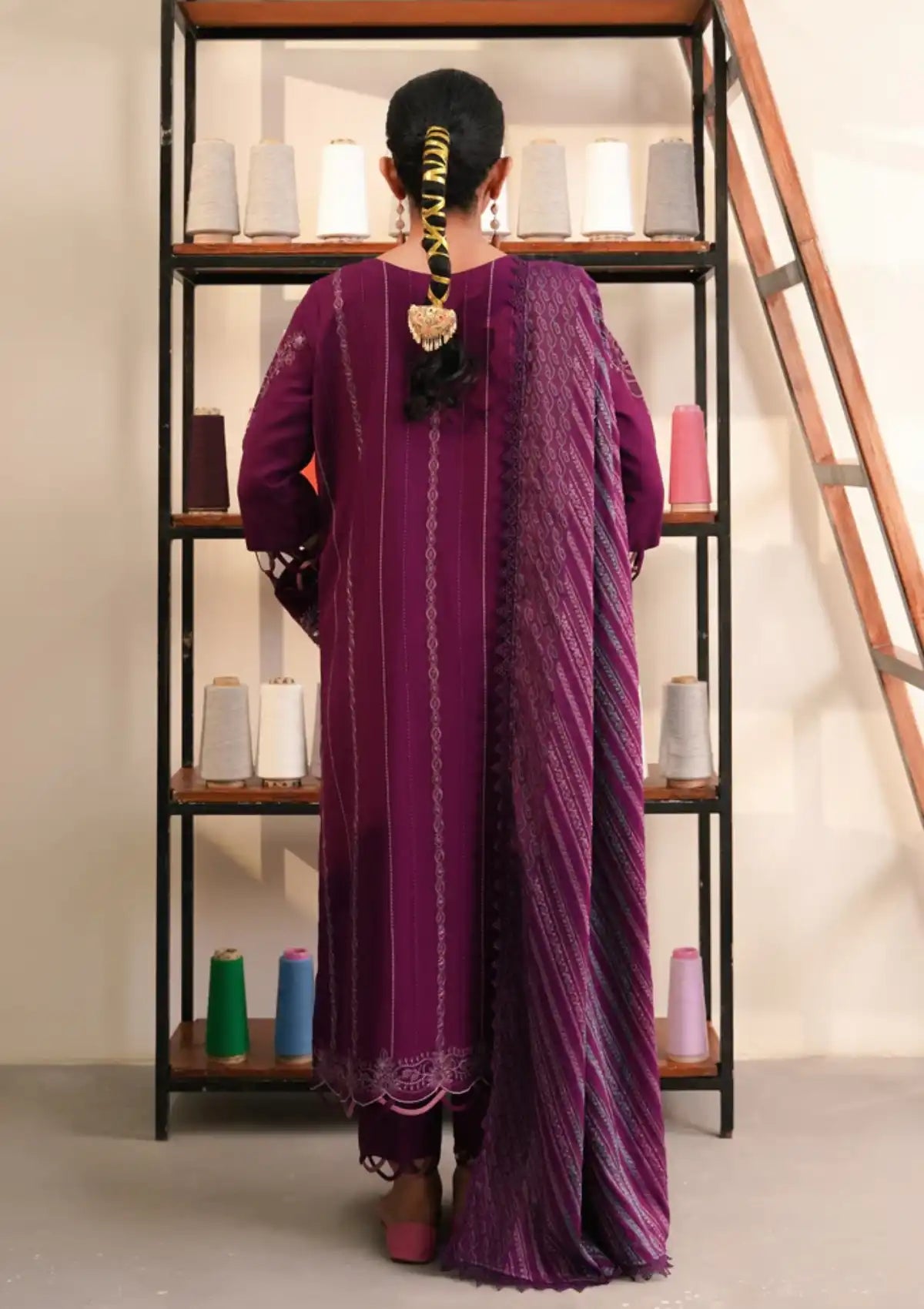 Aabyaan Miraal Emb Linen'23 AW-05 FASANA - Mohsin Saeed Fabrics