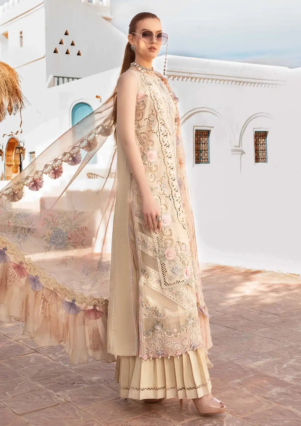 Maria.B Voyage a'Luxe Lawn'24 D-06B - Mohsin Saeed Fabrics