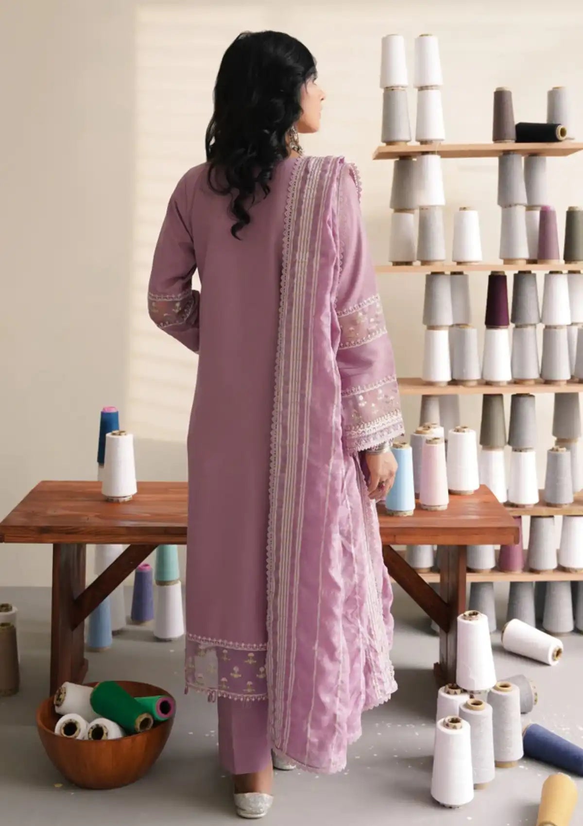 Aabyaan Miraal Emb Linen'23 AW-07 KASNI - Mohsin Saeed Fabrics