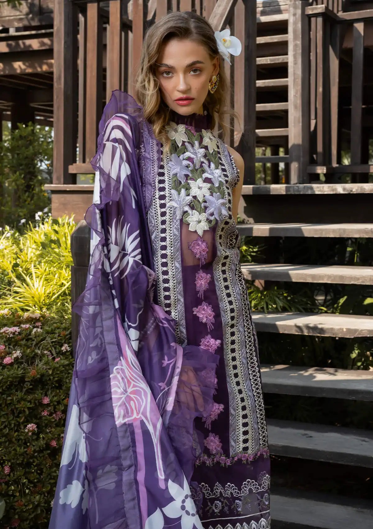 Asifa & Nabeel Rosemary & Ruffles'24 RRL-12 DAZZLE - Mohsin Saeed Fabrics