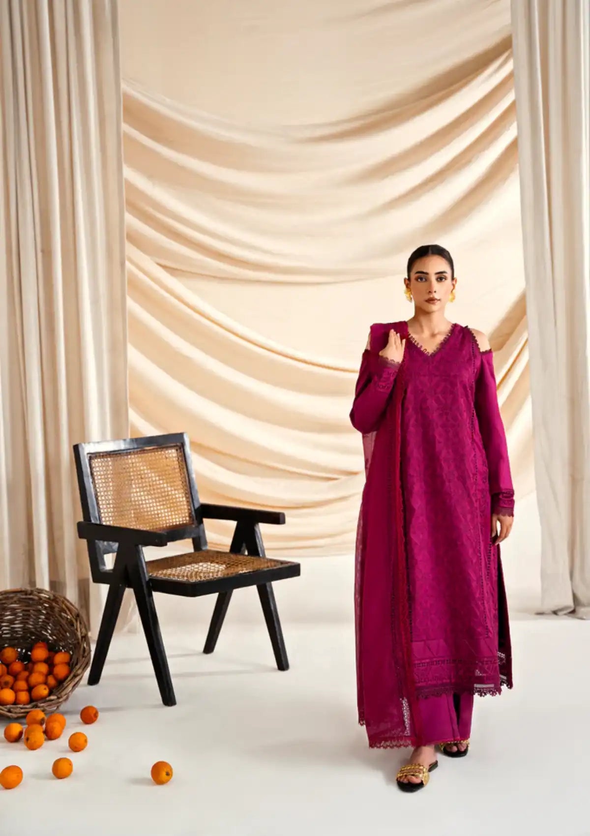 Florent Festive Lawn'24 FL-6B - Mohsin Saeed Fabrics