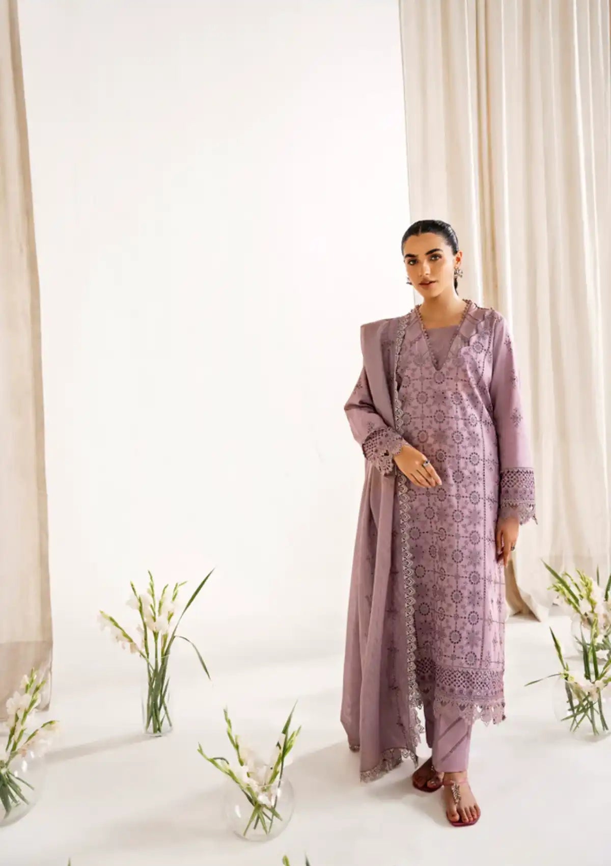 Florent Festive Lawn'24 FL-3A - Mohsin Saeed Fabrics