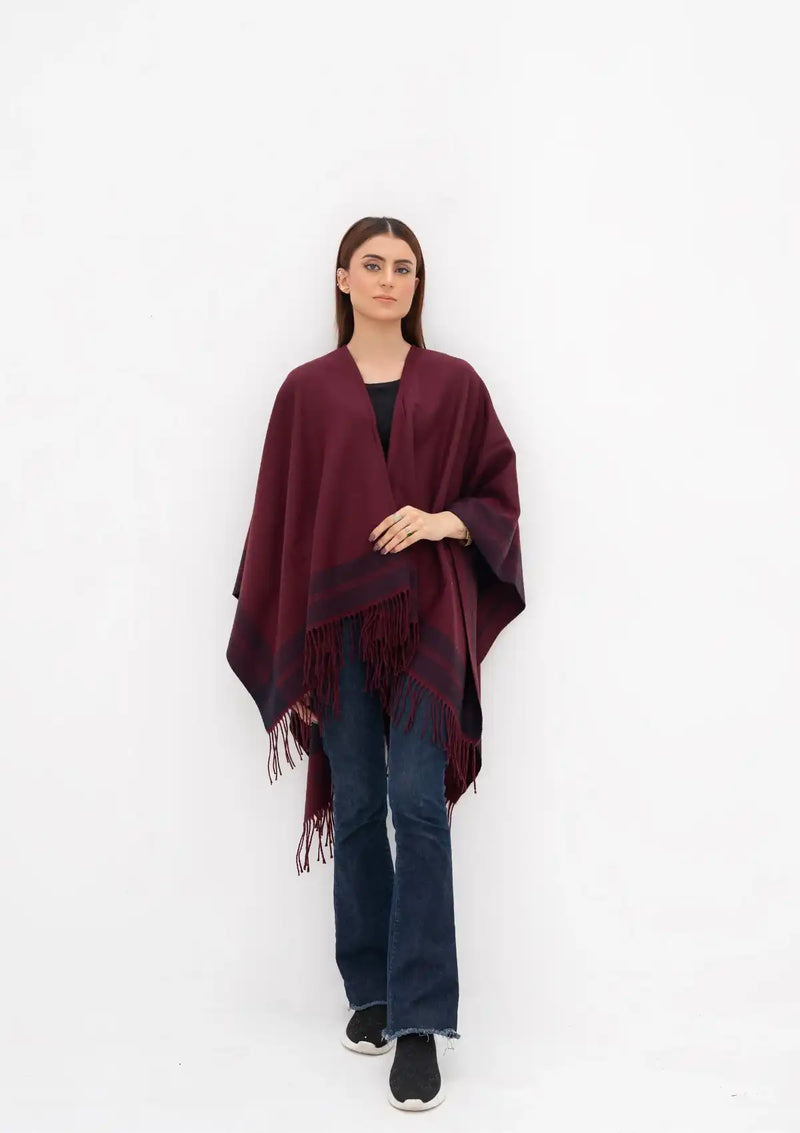 Manahil Winter Cape Shawls'23 CS-50