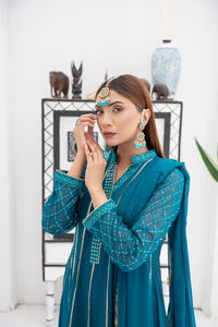 Shayzal By Mona Emb Pret KURTI 106-TEAL