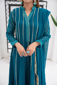 Shayzal By Mona Emb Pret KURTI 106-TEAL