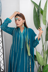 Shayzal By Mona Emb Pret KURTI 106-TEAL