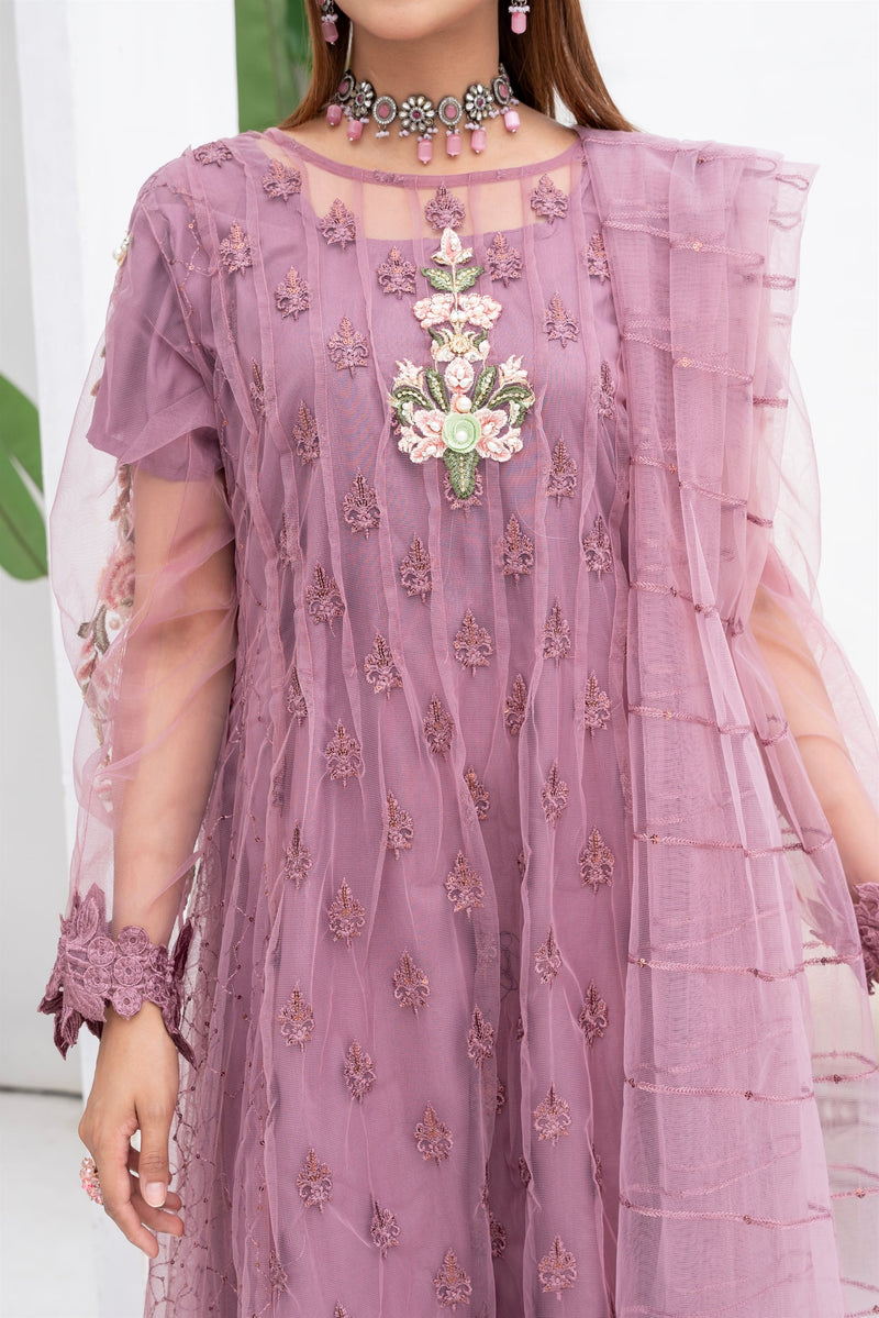 Shayzal By Mona Emb Pret KURTI 0084-LILAC