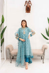 Shayzal By Mona Emb Pret KURTI 0084-ICE BLUE