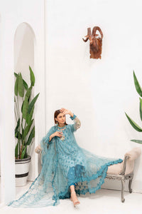 Shayzal By Mona Emb Pret KURTI 0084-ICE BLUE