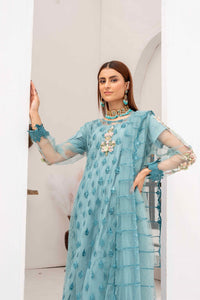 Shayzal By Mona Emb Pret KURTI 0084-ICE BLUE