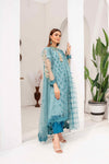 Shayzal By Mona Emb Pret KURTI 0084-ICE BLUE