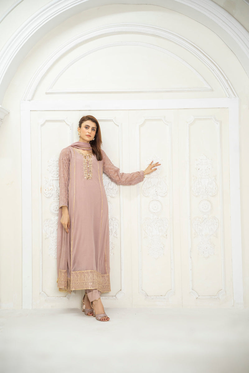 Shayzal By Mona Emb Pret KURTI 123-LILAC