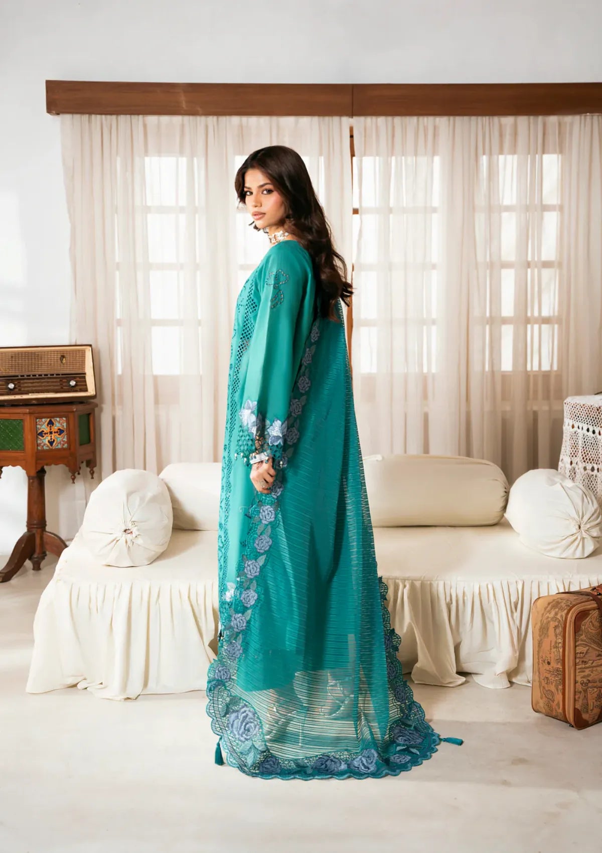 Naqsh Chikankari Festive Edit'26 NS-00197 Teal Vibes