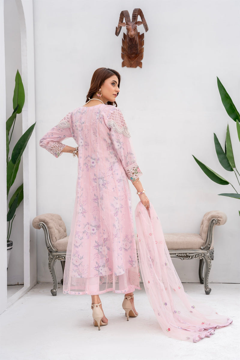 Shayzal By Mona Emb Pret NPG 47-TEA ROSE - Mohsin Saeed Fabrics