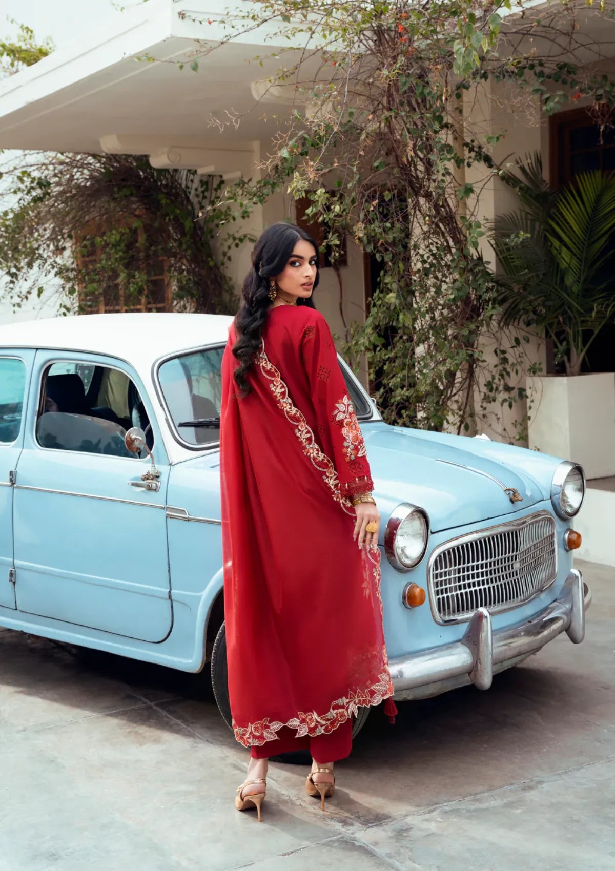 Naqsh Chikankari Festive Edit'26 NS-00191 Ruby Red