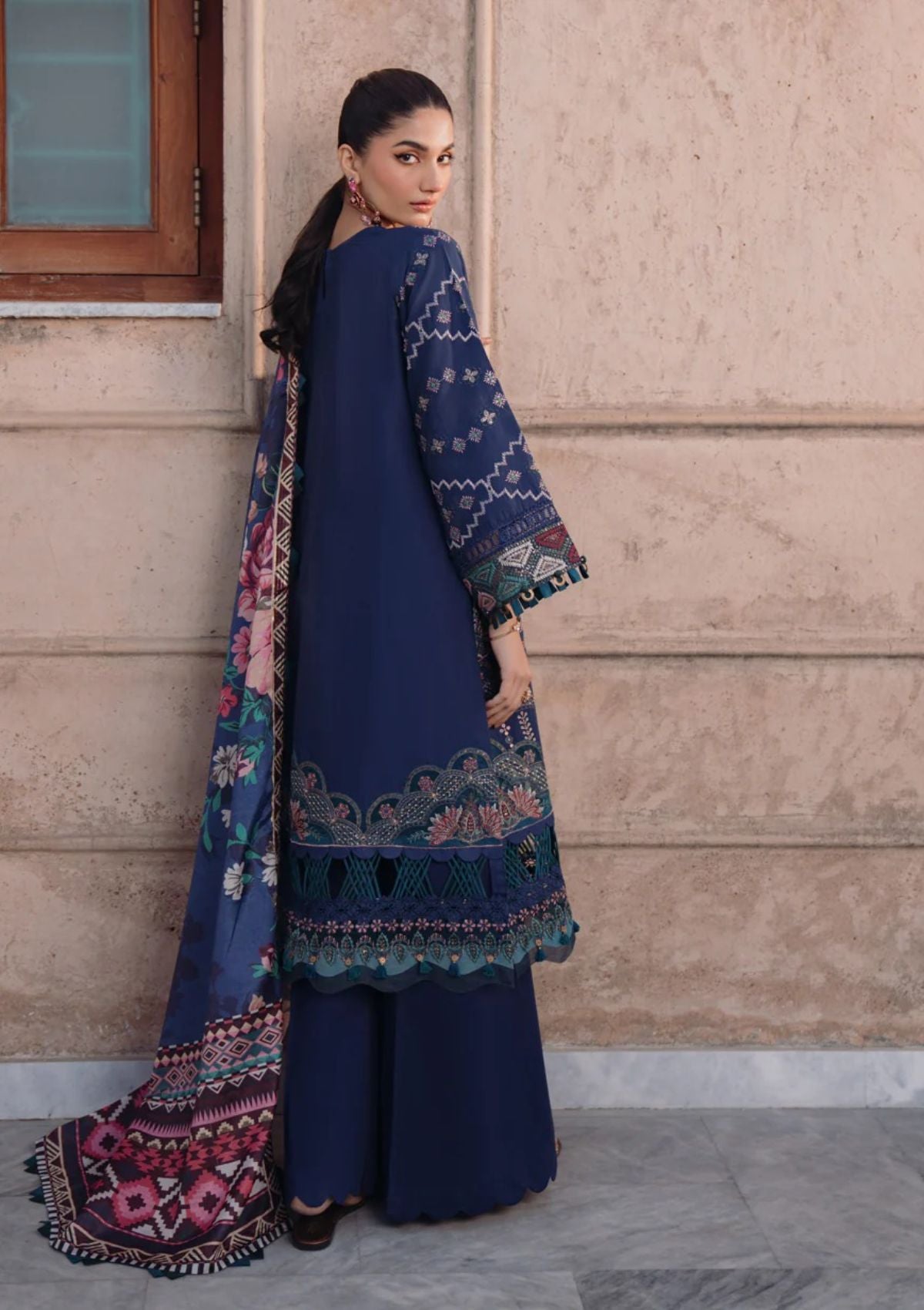 Xenia Farozaan Lawn'24 XF-08 AALI - Mohsin Saeed Fabrics