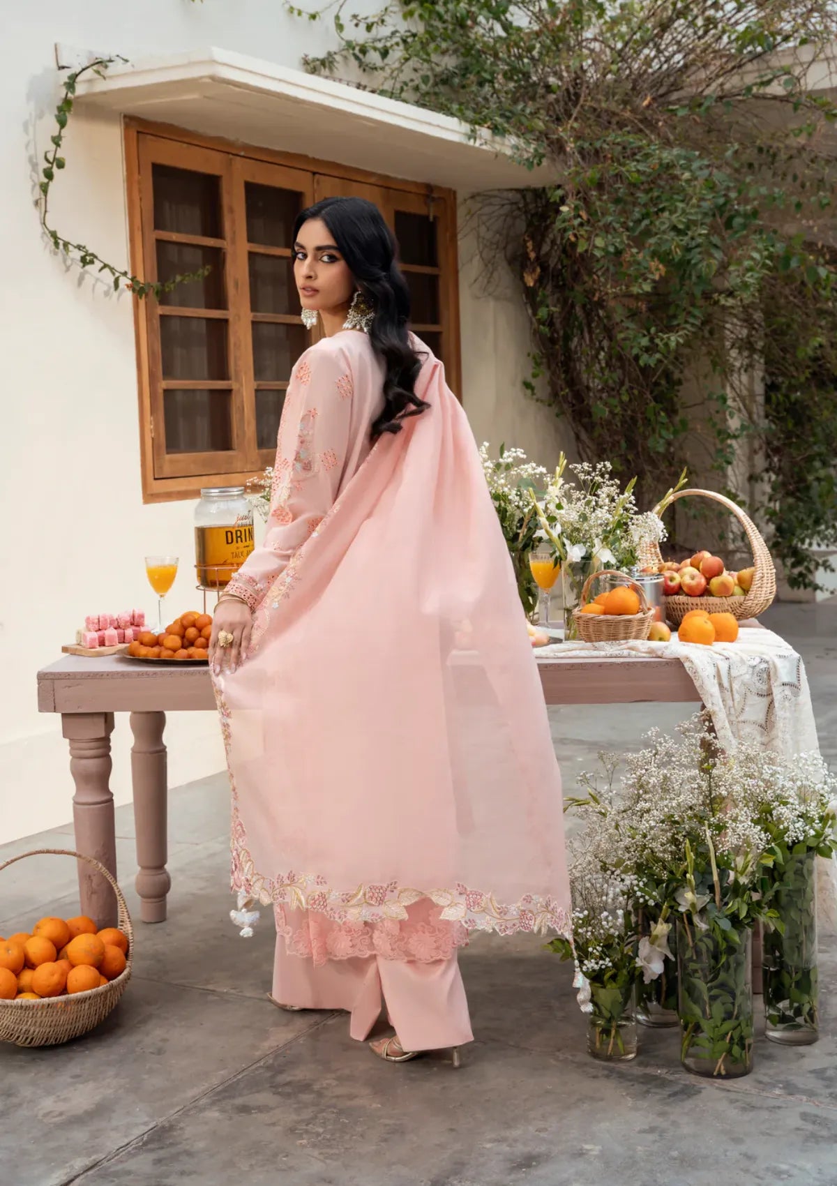 Naqsh Chikankari Festive Edit'26 NS-00194 Peach Blossom
