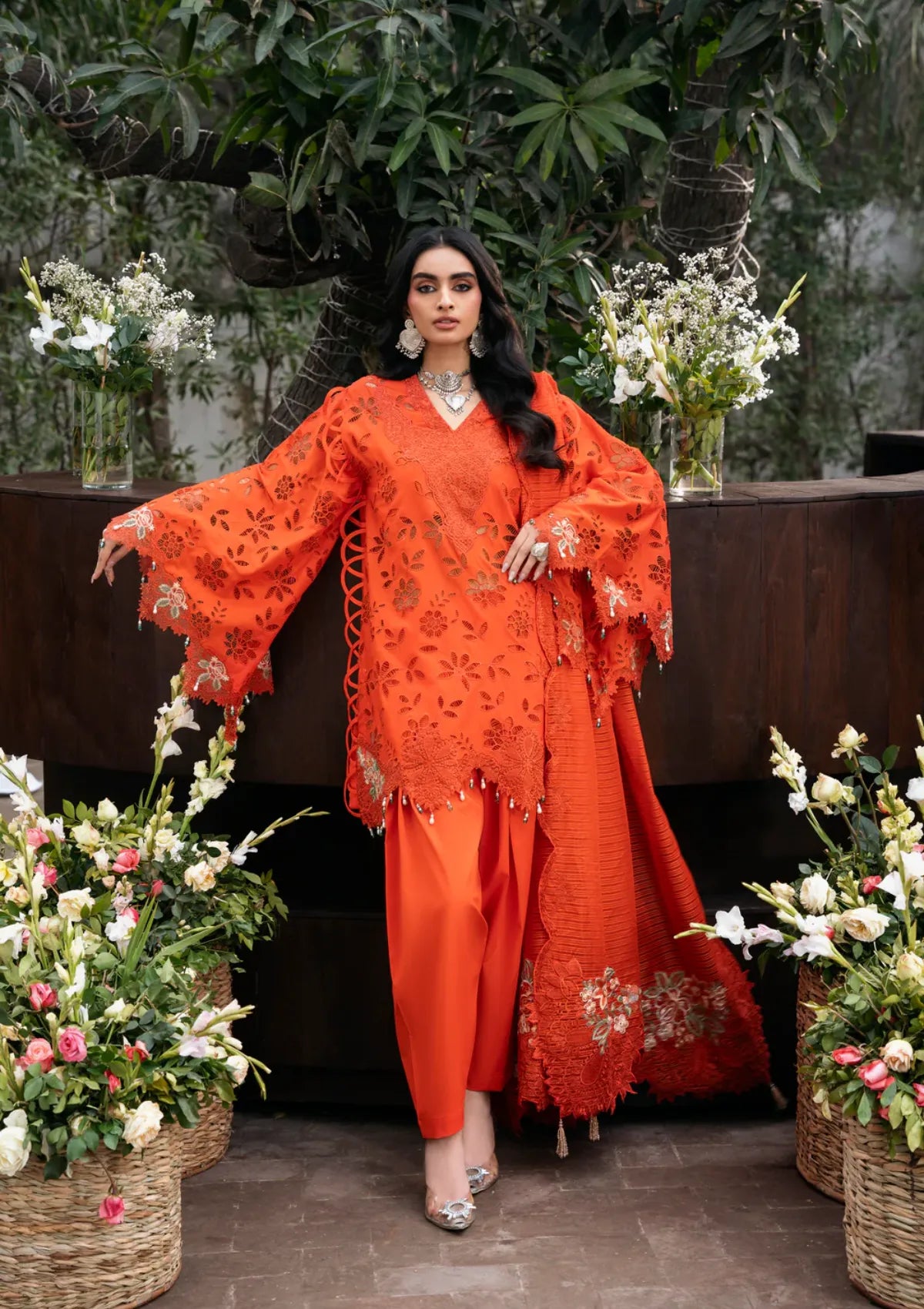 Naqsh Chikankari Festive Edit'26 NS-00202 Maple Glow