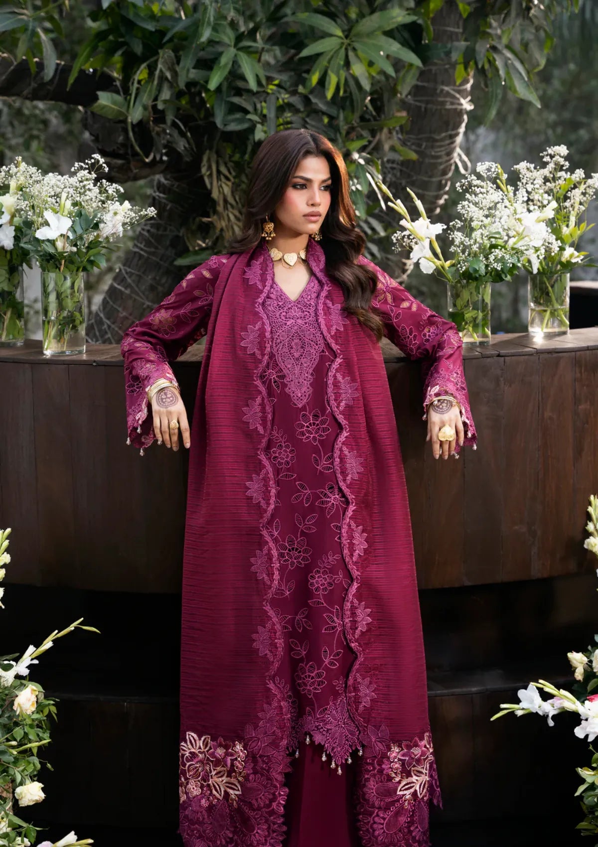Naqsh Chikankari Festive Edit'26 NS-00203 Twilight Orchid