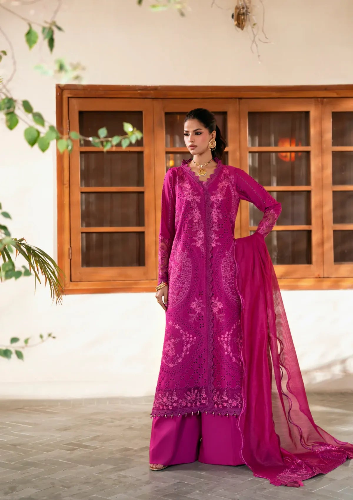 Naqsh Chikankari Festive Edit'26 NS-00201 Fuchsia Pink