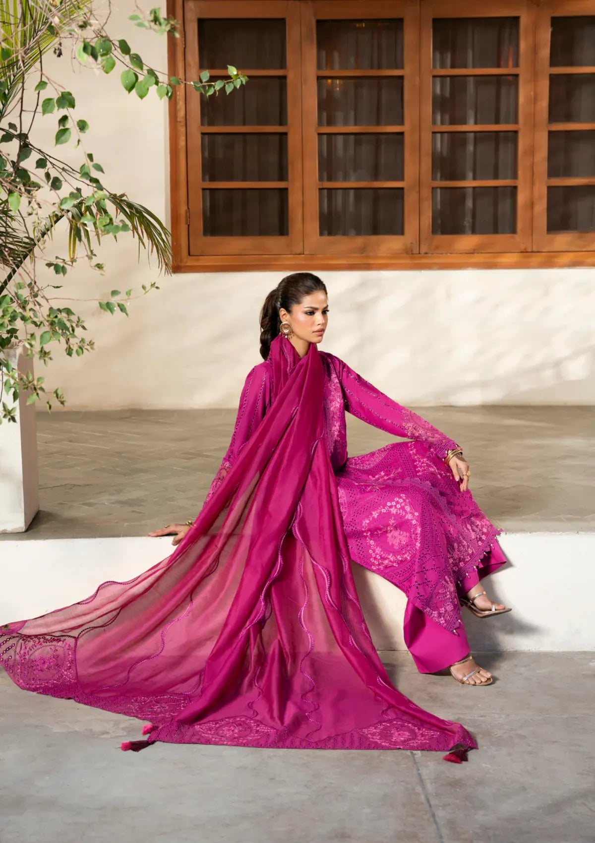 Naqsh Chikankari Festive Edit'26 NS-00201 Fuchsia Pink