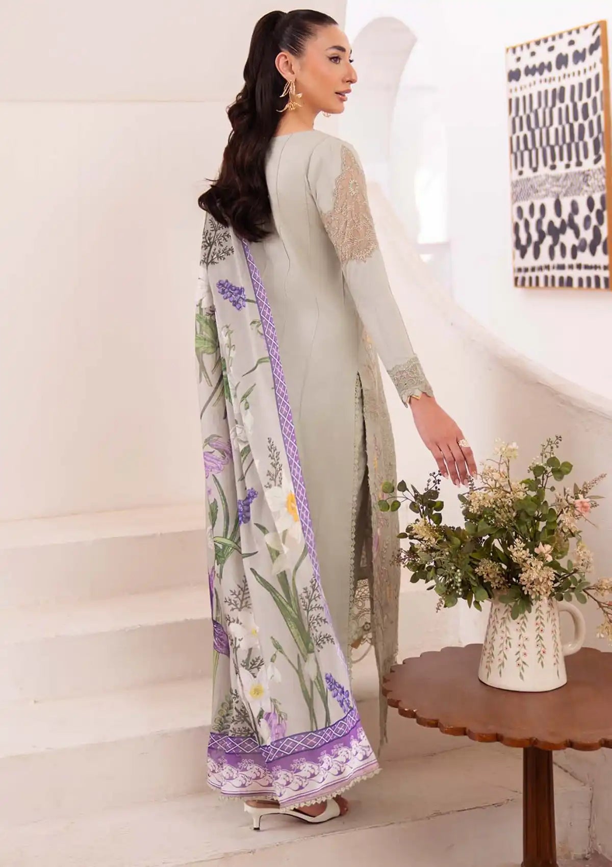 mohsin-saeed-fabrics-affordable-luxury-outfits-for-daily-formal-and-wedding-wear-This-product-is-from-neeshay-symphony-luxury-lawn-vol-225-olive-is-available-on-Mohsin-saeed-fabrics-website.