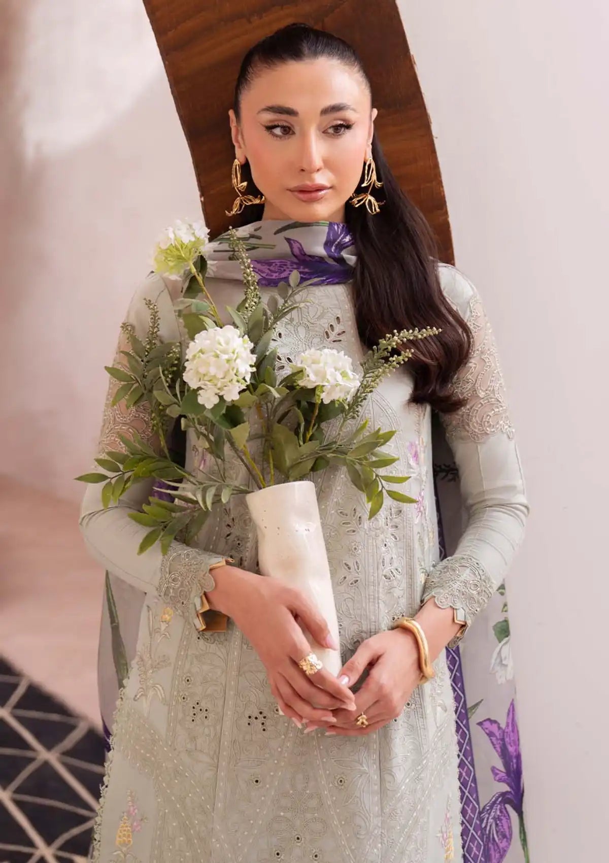 mohsin-saeed-fabrics-affordable-luxury-outfits-for-daily-formal-and-wedding-wear-This-product-is-from-neeshay-symphony-luxury-lawn-vol-225-olive-is-available-on-Mohsin-saeed-fabrics-website.