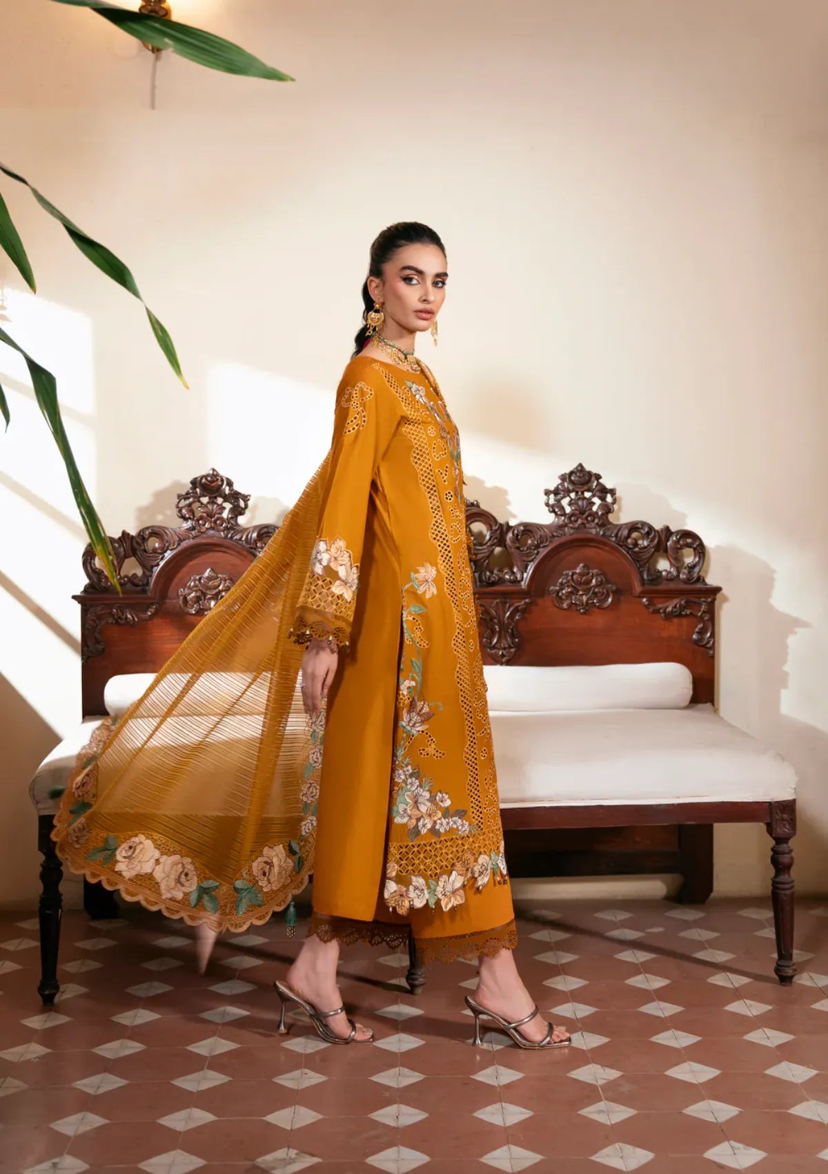 Naqsh Chikankari Festive Edit'26 NS-00206 Mustard Mark