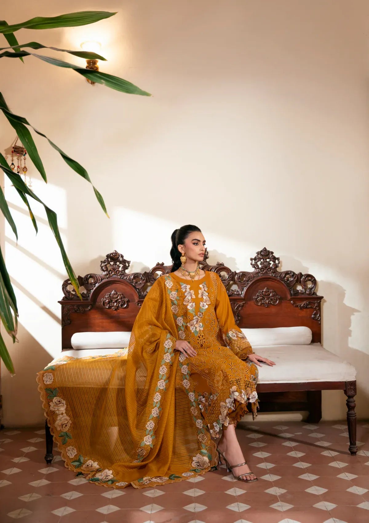 Naqsh Chikankari Festive Edit'26 NS-00206 Mustard Mark