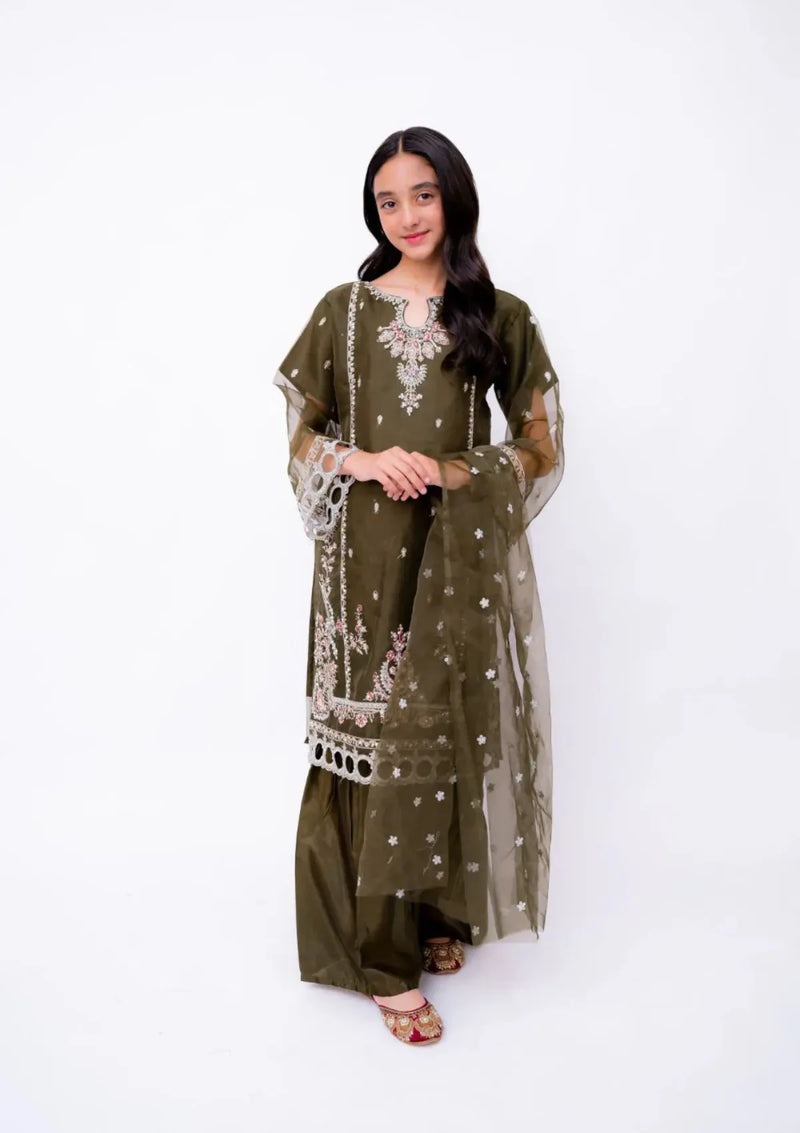 Kids Festive By Khayat Russet - 3 Piece