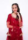Kids Festive By Khayat Scarlet - 3 Piece