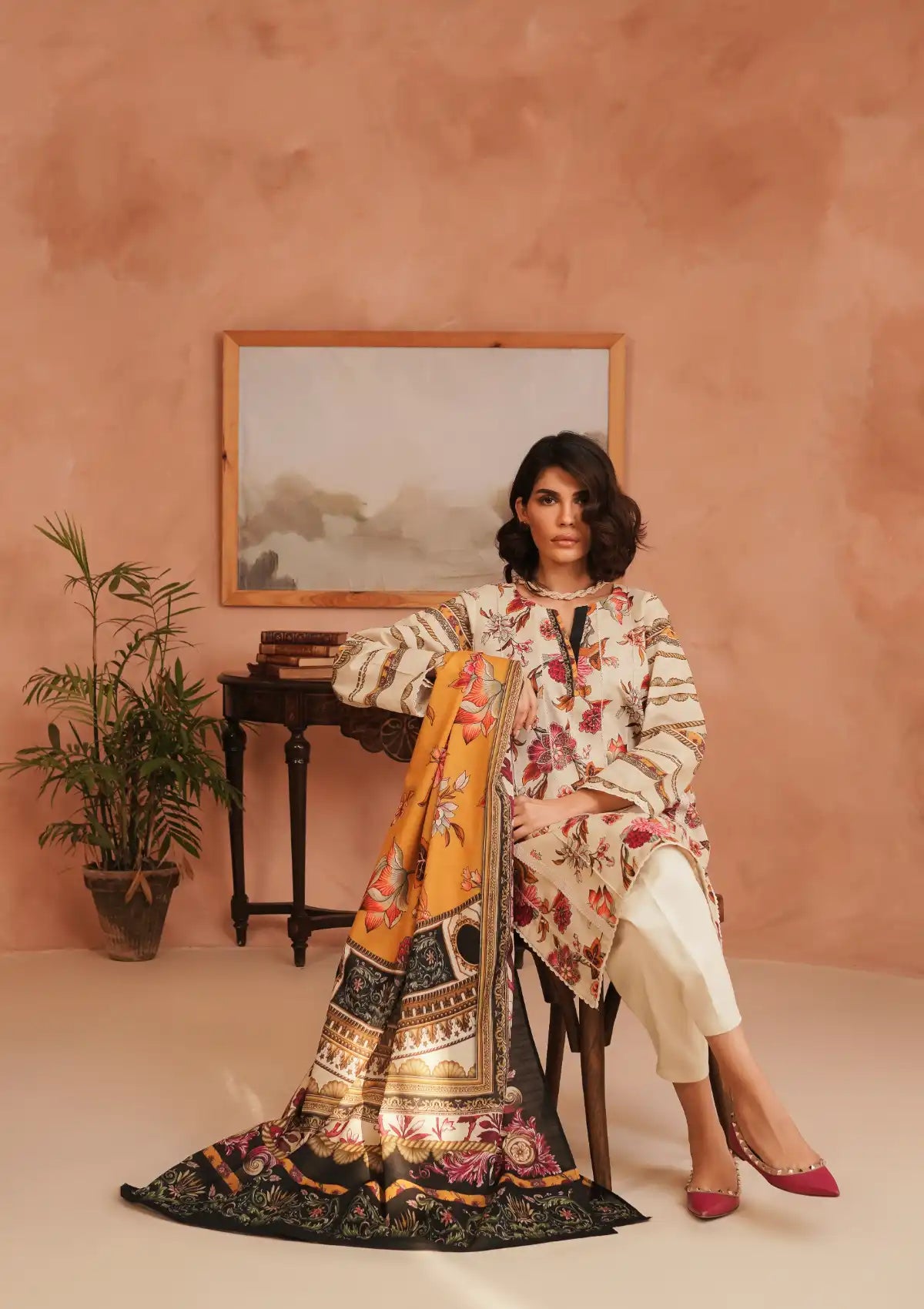 Manara Winter Emb Pret'24 ROHEEN - Mohsin Saeed Fabrics