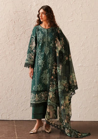 Afrozeh Festive Chikankari Lawn'24 AL-04 Viridian - Mohsin Saeed Fabrics