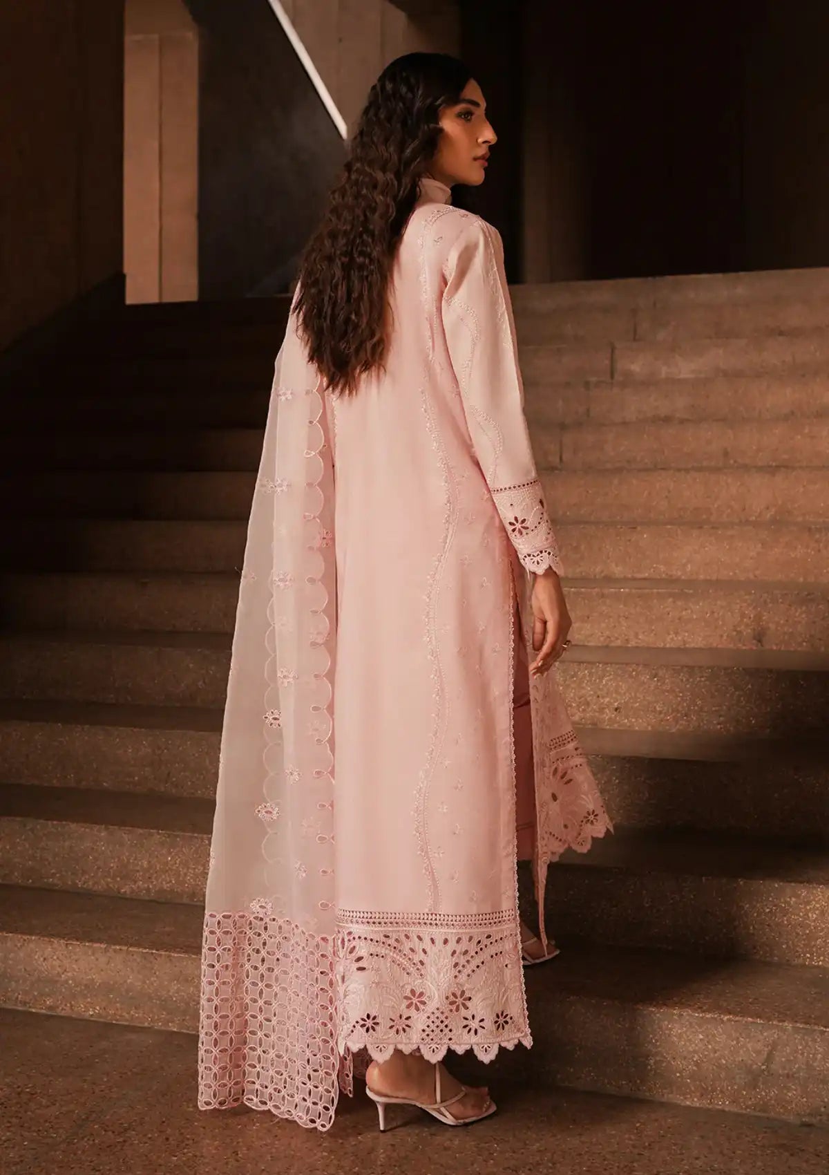 Afrozeh Festive Chikankari Lawn'24 AL-07 Rosella - Mohsin Saeed Fabrics