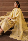 Afrozeh Festive Chikankari Lawn'24 AL-01 Canary - Mohsin Saeed Fabrics