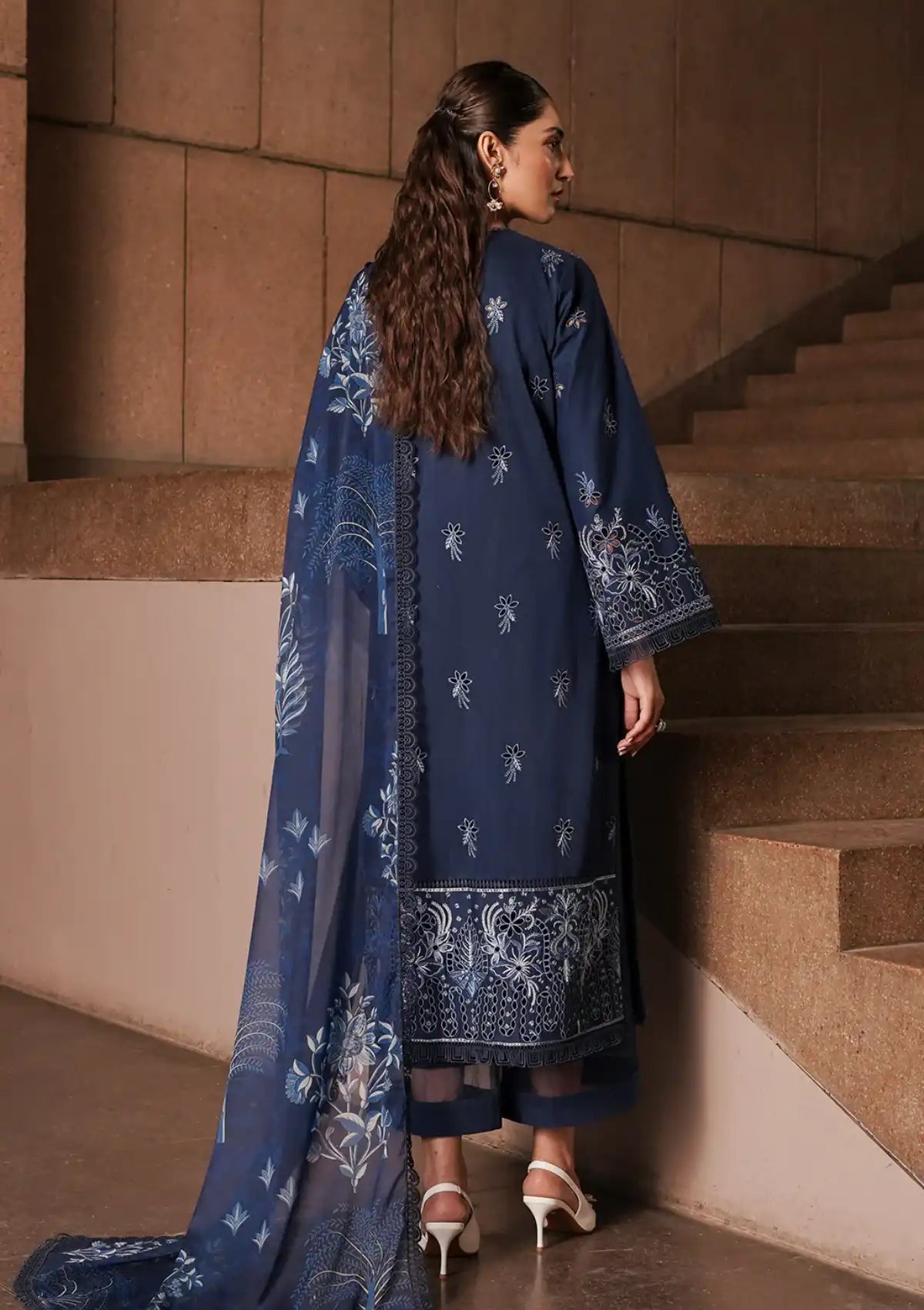Afrozeh Festive Chikankari Lawn'24 AL-03 Capri - Mohsin Saeed Fabrics