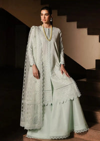 Afrozeh Festive Chikankari Lawn'24 AL-06 Celadon