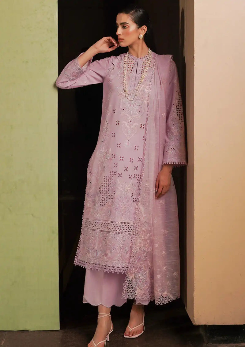 Afrozeh Festive Chikankari Lawn'24 AL-10 Thistle