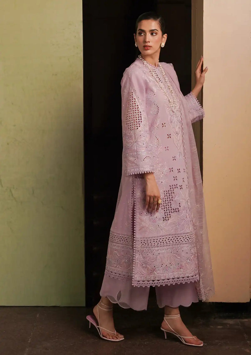 Afrozeh Festive Chikankari Lawn'24 AL-10 Thistle