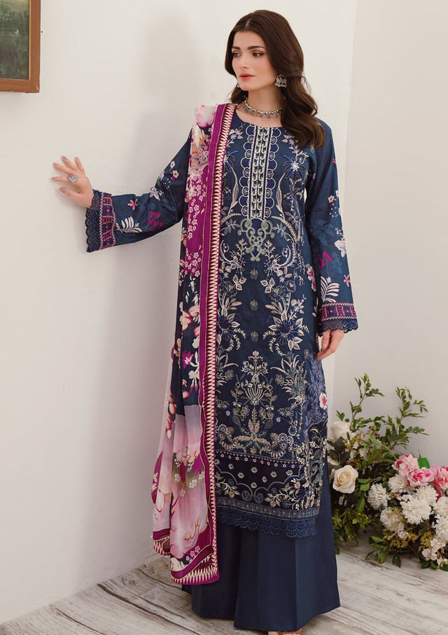 Mashaal Luxury Lawn By Ramsha'24 D-01 - Mohsin Saeed Fabrics