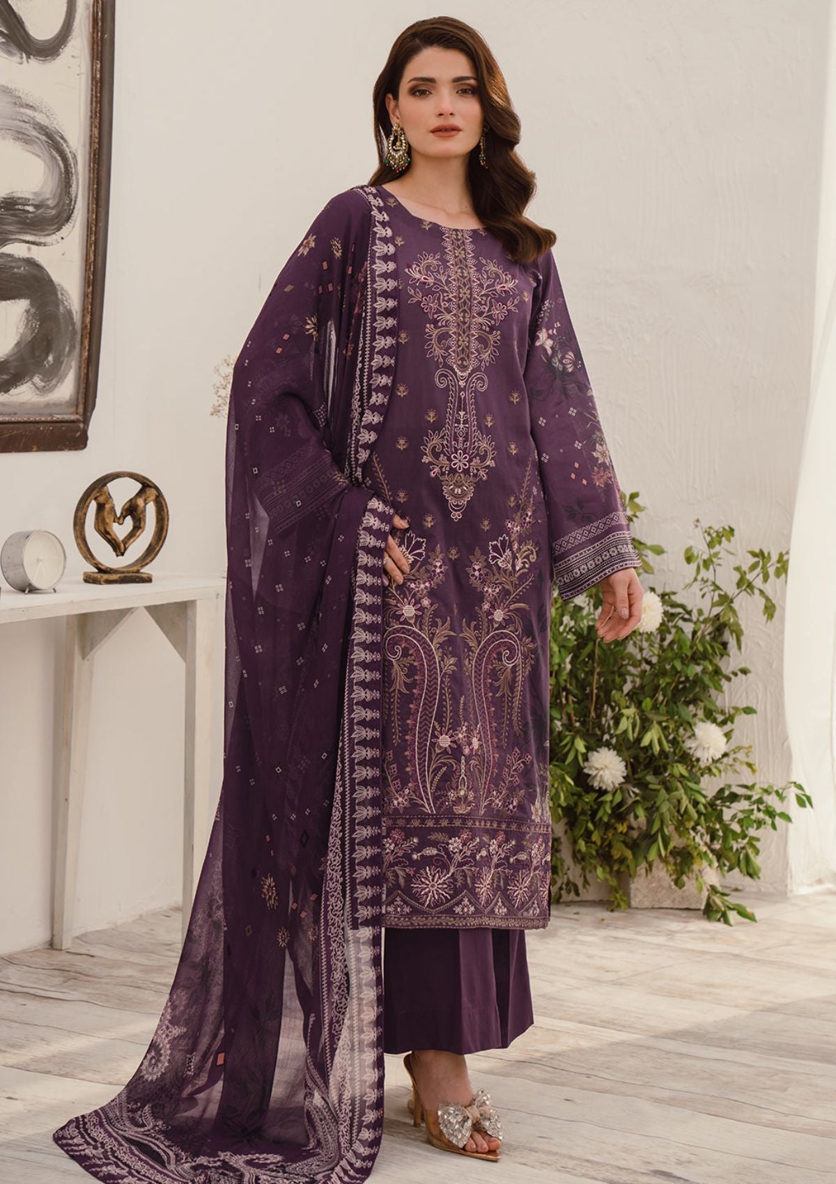 Mashaal Luxury Lawn By Ramsha'24 D-11 - Mohsin Saeed Fabrics