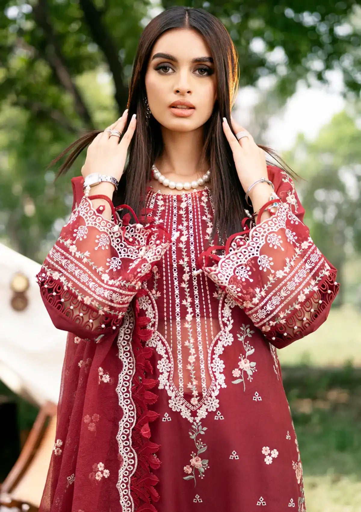 Sardinia Luxury Lawn Eid Edit'24 SR-405 ROSABEL - Mohsin Saeed Fabrics