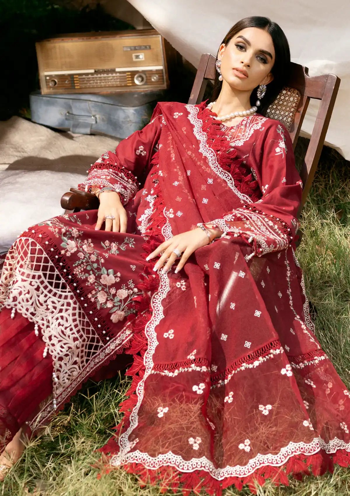 Sardinia Luxury Lawn Eid Edit'24 SR-405 ROSABEL - Mohsin Saeed Fabrics