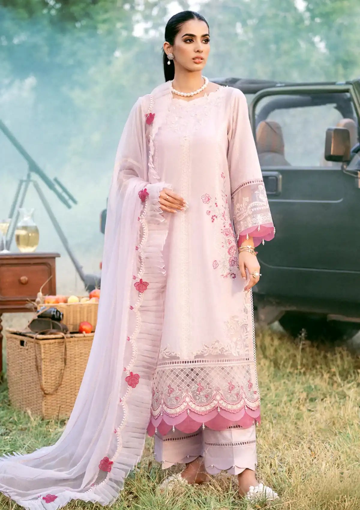 Sardinia Luxury Lawn Eid Edit'24 SR-401 AMELIA - Mohsin Saeed Fabrics