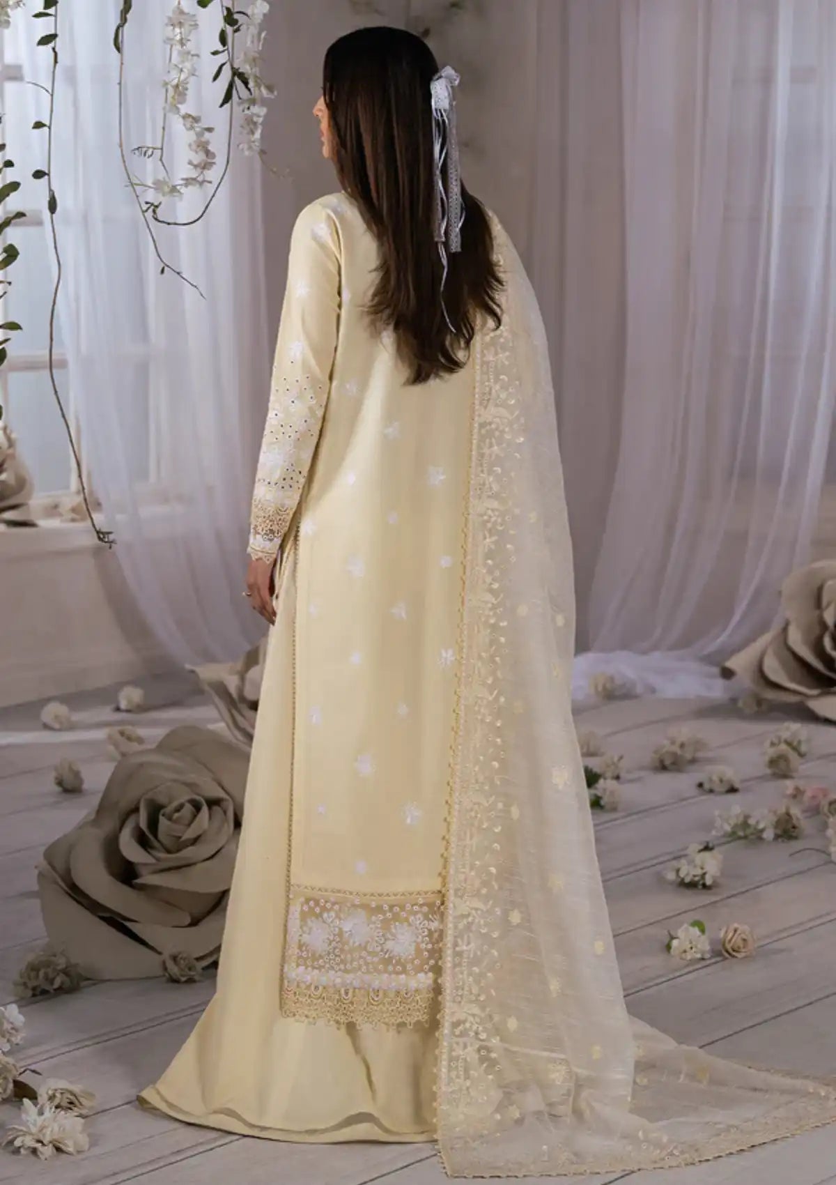 Ayzel Eudora Luxury Lawn'24 AY-02 AUREL - Mohsin Saeed Fabrics