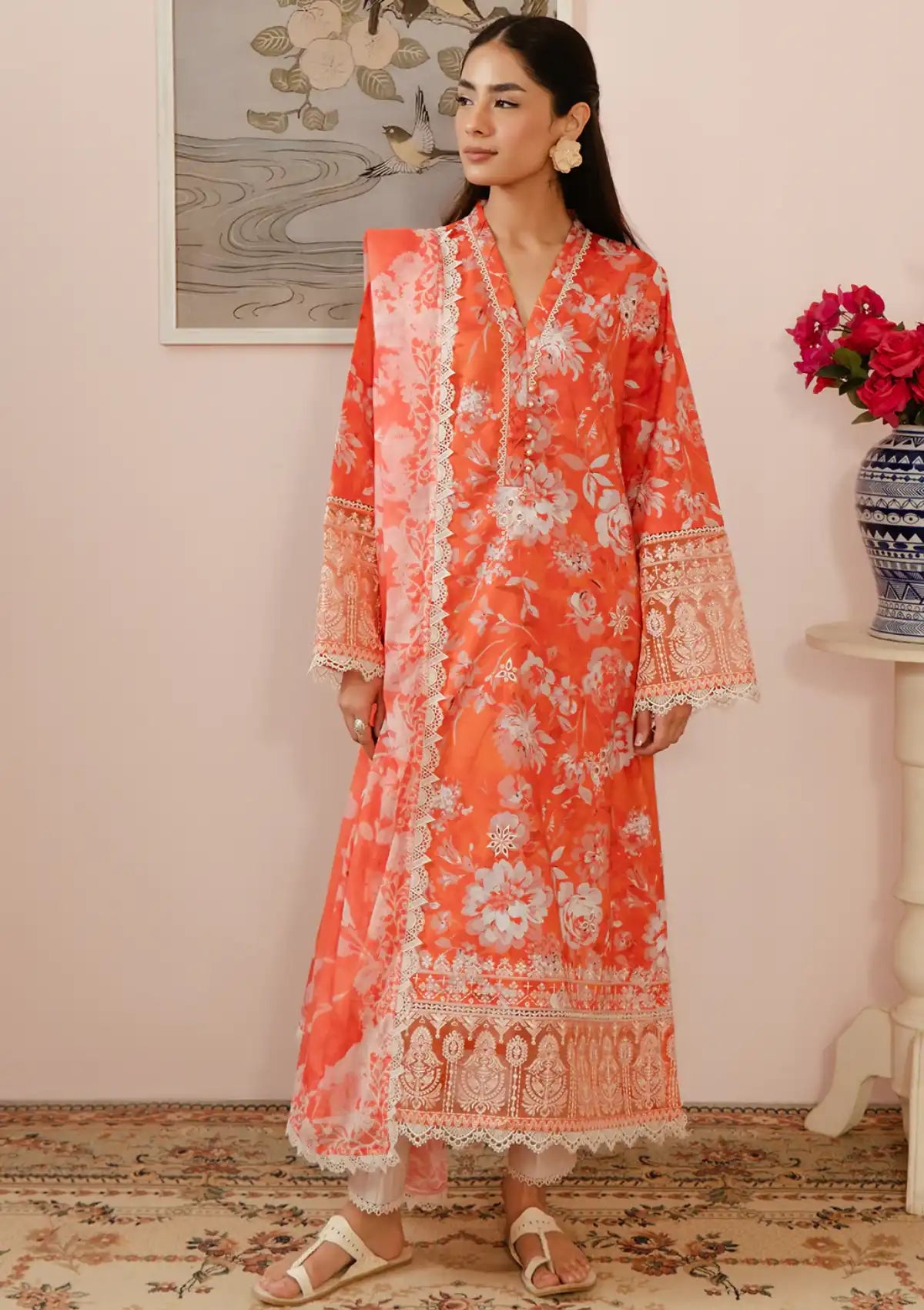 Afrozeh Malina Lawn'24 Vol-03 AL-05 Azlin - Mohsin Saeed Fabrics