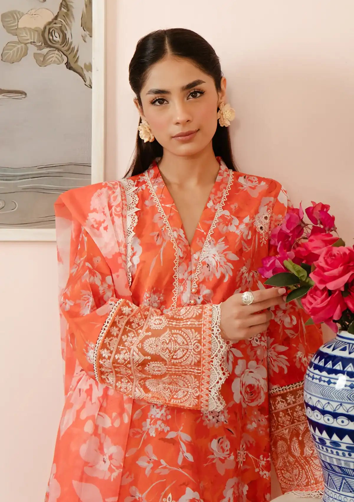 Afrozeh Malina Lawn'24 Vol-03 AL-05 Azlin - Mohsin Saeed Fabrics