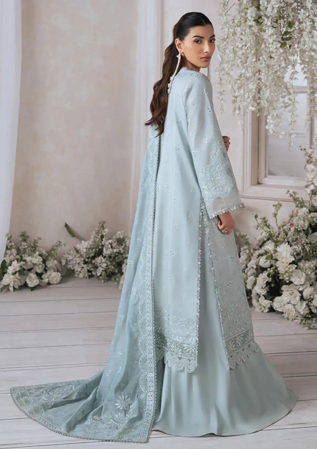 Ayzel Eudora Luxury Lawn'24 AY-03 GULARA - Mohsin Saeed Fabrics